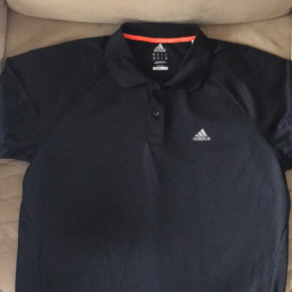 Black adidas polo